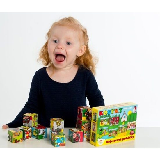 Dřevěné Kostky - Moje první pohádky 12ks