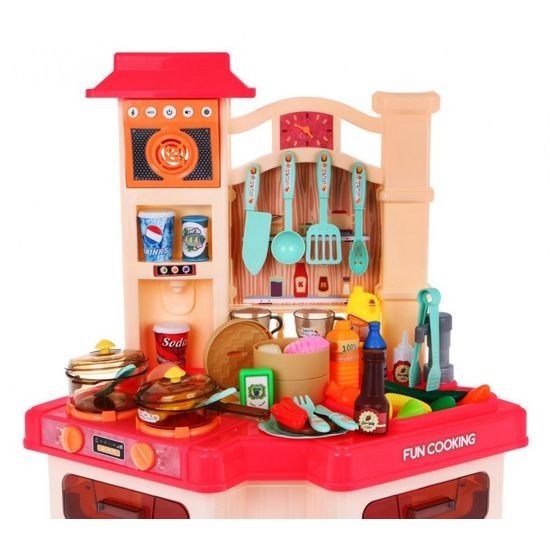 Doris dětská kuchyňka XXL s párou a tekoucí vodou Talented Chef - růžová