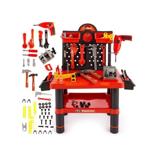 Ecotoys dětská pracovní dílnas s vrtačkou na baterie Superior
