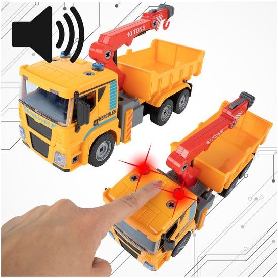 Šroubovací nákladní auto v kufříku se světly a zvuky Hercules Truck