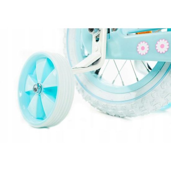 Dětské kolo Mexller Village s vodící tyčí blankytná 12"