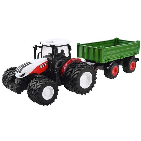 Traktor na dálkové ovládání se zelenou vlečkou Farm Machine 1:24
