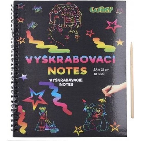 Škrabací/Vyškrabovací notes duhový - 10 listů