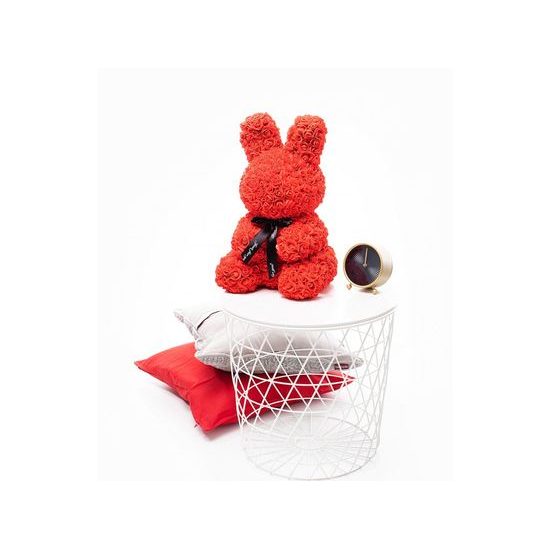Králíček z růží červený Rose Bunny 50 cm