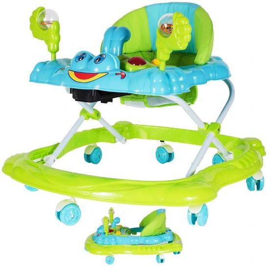 Dětské vzdělávací chodítko Laugh Walker zelené