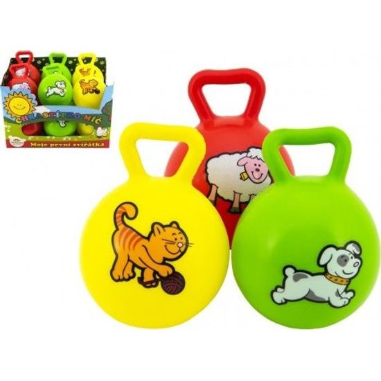 Chrastítko míč s úchytem, mix 3 barvy