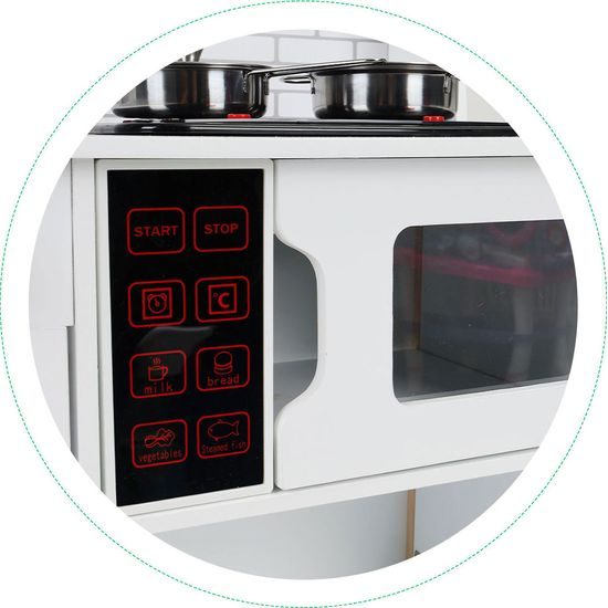 Ecotoys dětská dřevěná kuchyňka se zvuky a LED efekty House Kitchen