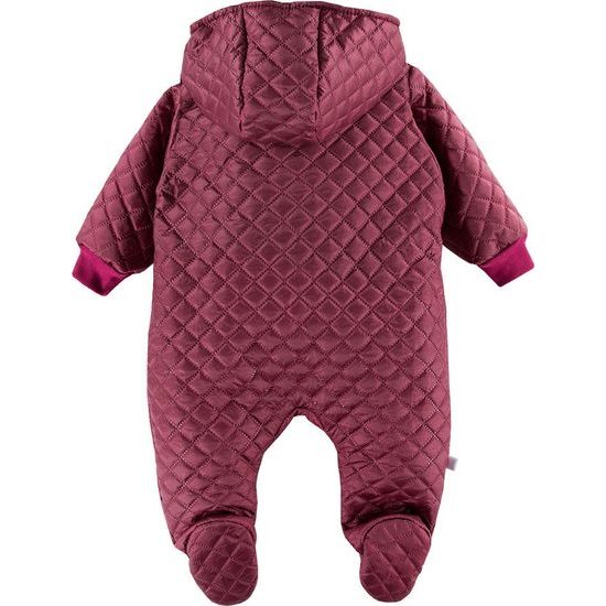 Kojenecká kombinéza s kapucí Bloom bordó 56 (0-3m)