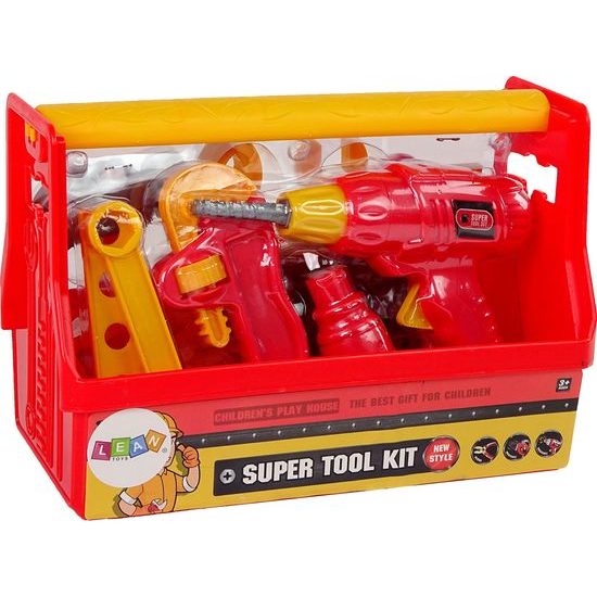 Sada dětského nářadí v boxu červené