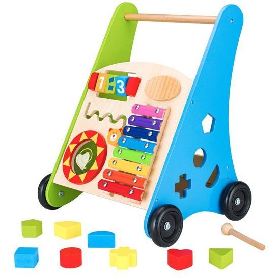 Ecotoys dřevěné edukační chodítko Funny Walker