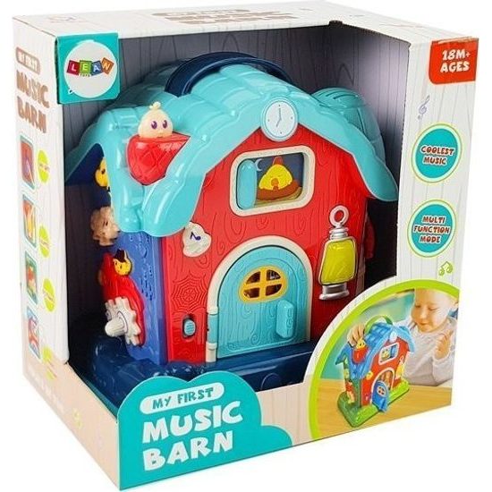 Dětská stodola pro zvířata se zvuky - růžová