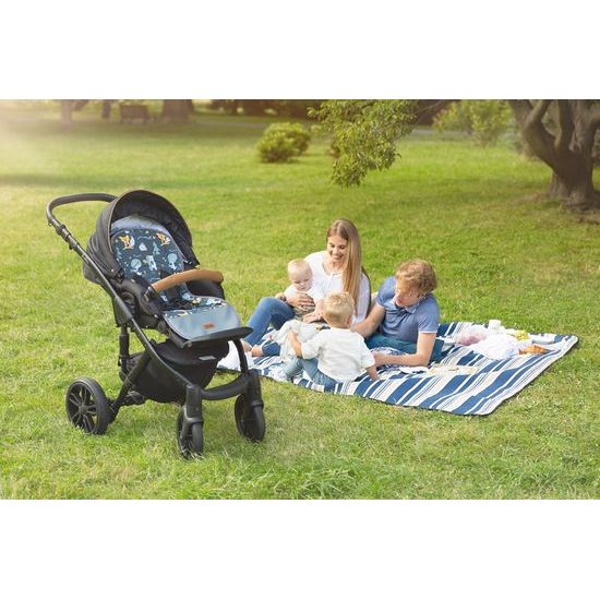 Podložka do kočárku Wafel boho květy