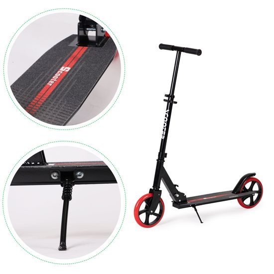 Ecotoys dětská skládací koloběžka s hliníkovým rámem Black Scooter