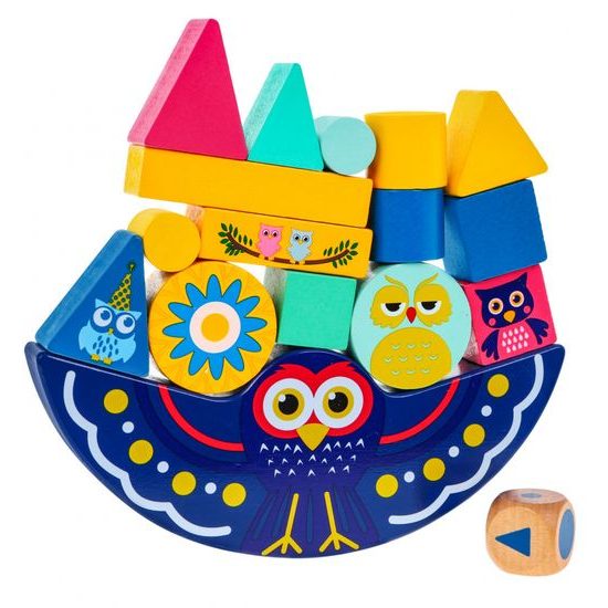 Dřevěná balancující sova pro děti Balance Owl