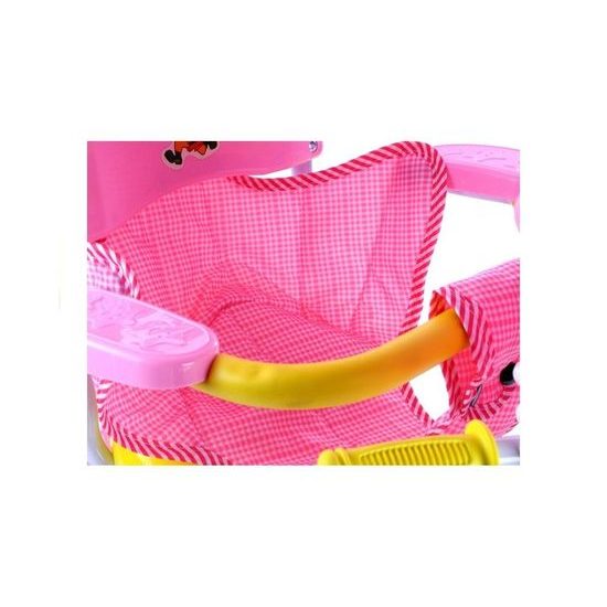 Dětská tříkolka s vodící tyčí Kočička růžová