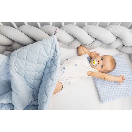 Ochranný mantinel cop do postýlky hvězdičky modrá