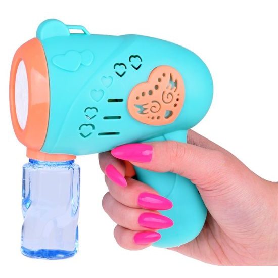 Bublifuk pistole na baterie Color Bubble - modrá