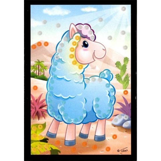 Flitrový mini obrázek lama - mix 4 druhy