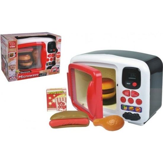 Mikrovlnná trouba elektronická - na baterie s doplňky