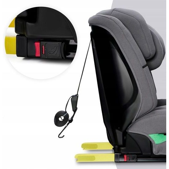 Autosedačka Kinderkraft SAFETY FIX 2023 i-SIZE 9-36kg šedá