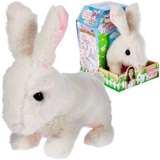 Plyšový králíček na baterie Princess Bunny bílý