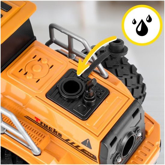 Bagr na dálkové ovládání City Engineering s pohyblivou lžící a kouřovým efektem