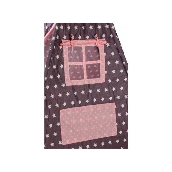 Ecotoys dětský indiánský stan TeePee Růžové hvězdičky