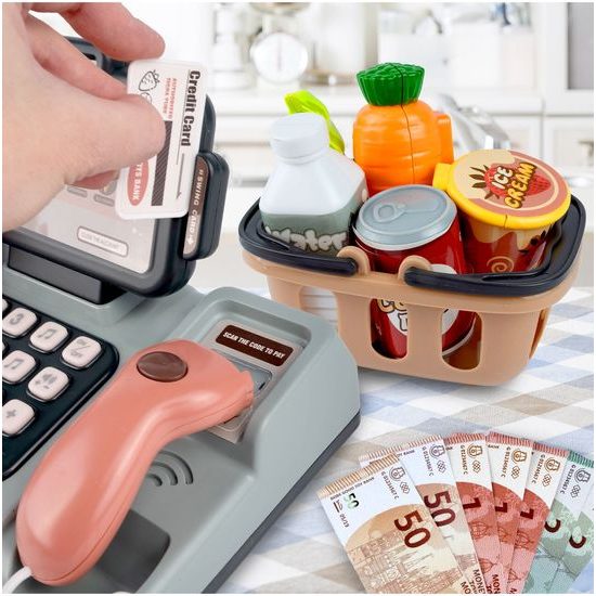 Dětská elektronická pokladna s váhou a pohyblivým pásem Fun Shopping