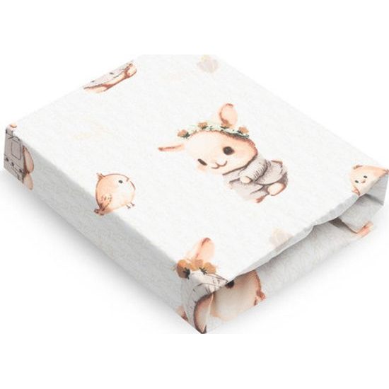 Prostěradlo do postýlky Králiček, meruňková 60x120cm