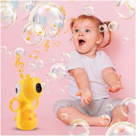 Bublifuk na baterie Žlutá žirafa