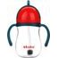 Láhev na vodu s brčkem a závažím modro-červená