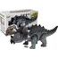 Dinosaurus Triceratops šedý na baterie