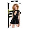 Black Level fényes vinyl mini ruha rövid ujjakkal 2851806 fekete