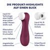 Satisfyer Pro 2 Generation 3 Liquid Air Technológiával, Vibrációval és Bluetooth Appal Borvörös