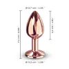 Dorcel Diamond Plug S - kis análékszer rózsaaranyból
