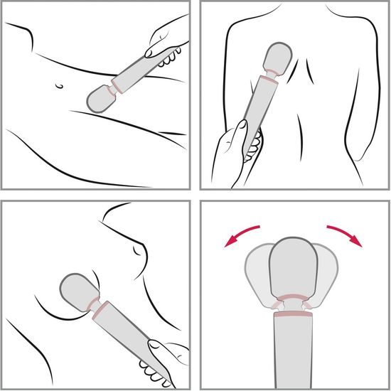 Le Wand Rechargeable Massager - Luxus masszázsfej Szürke