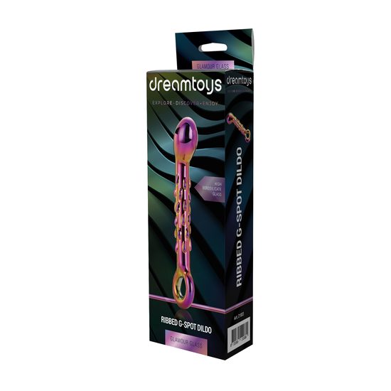 DreamToys Glamour Glass G-Spot dildó rainbow 18,2 cm