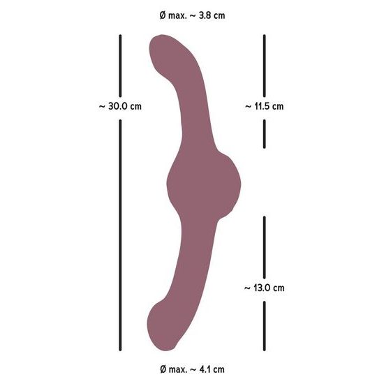 You2Toys Turbo Shaker - kétvégű vibrátor (lila)