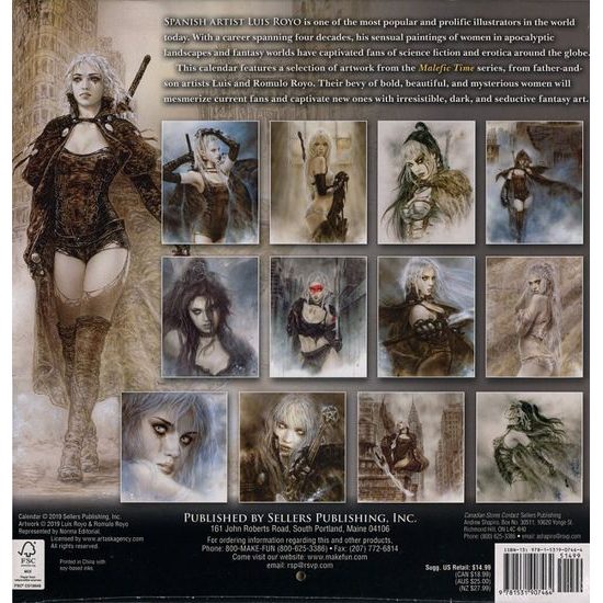 FANTASY ART OF ROYO - 2020 NAPTÁR