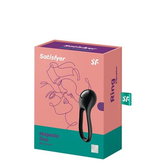 Satisfyer Majestic Duo, szilikon pénisz- és herékgyűrű