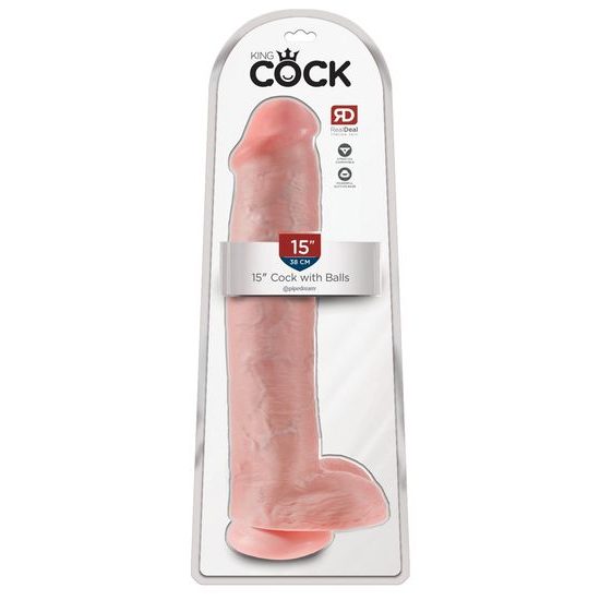 Pipedream King Cock 15" műpénisz herékkel