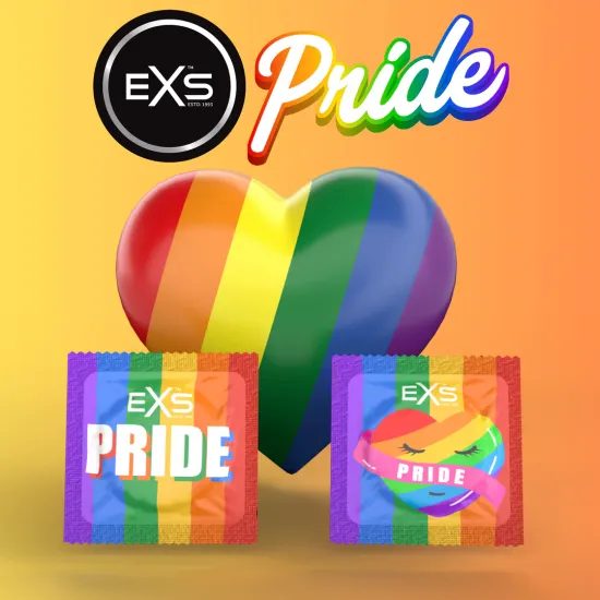 EXS Pride klasszikus óvszerek LGBT Rainbow 144 db