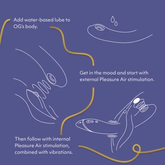 Womanizer OG 2 az 1-ben Pleasure Air G-pont vibrátor, lila