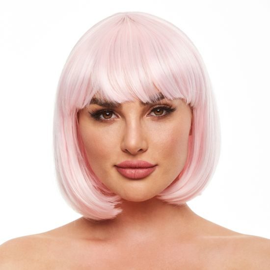 Pleasure Wigs Cici Rózsaszín Világít a Sötétben