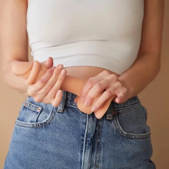 StrapOnMe Sliding Skin Realisztikus Dildo Méret L Natúr