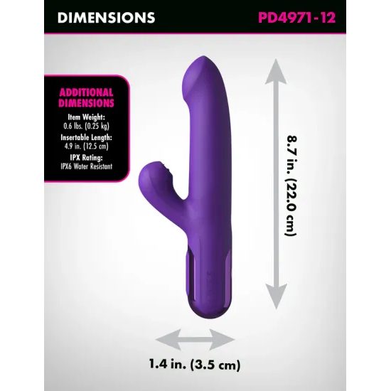 Pipedream Fantasy For Her Super SoniX Thruster Purple.