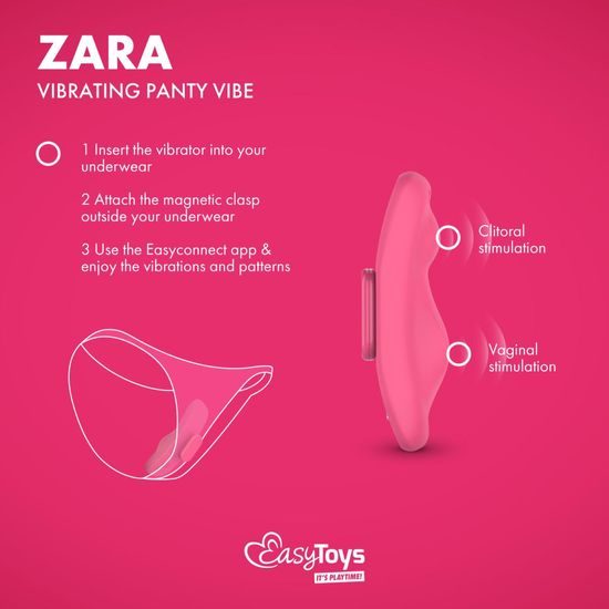 EasyConnect Panty Zara App-vezérelt Rózsaszín