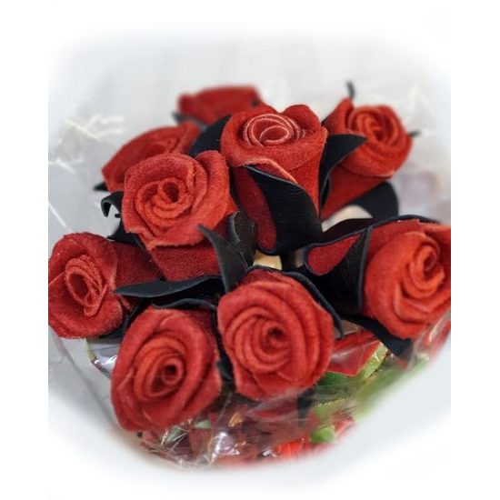 Luxus bőr ostor - rózsa