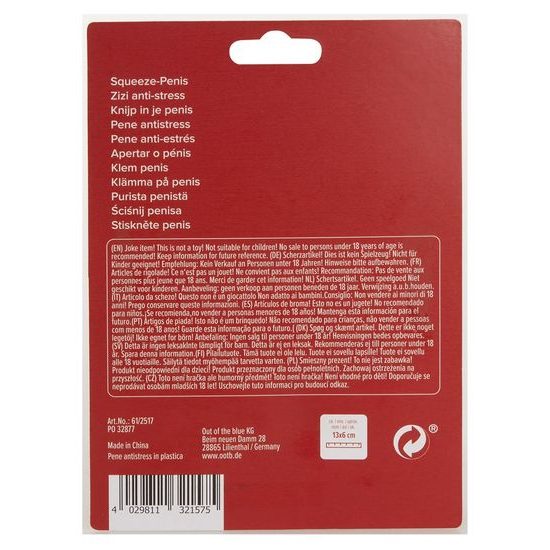 Antistressz pénisz 13 x 6 cm