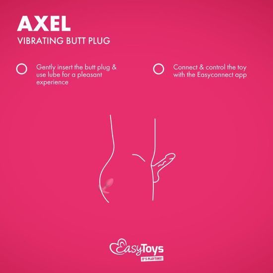 EasyConnect Rezgő Anál Plug Axel Alkalmazásvezérelt Rózsaszín